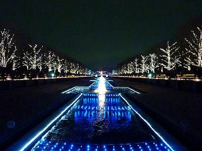 水路ライトアップ