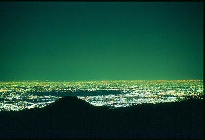 東京都青梅市御岳山からの夜景(20年前)