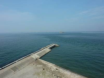 富津岬の展望台から海側展望