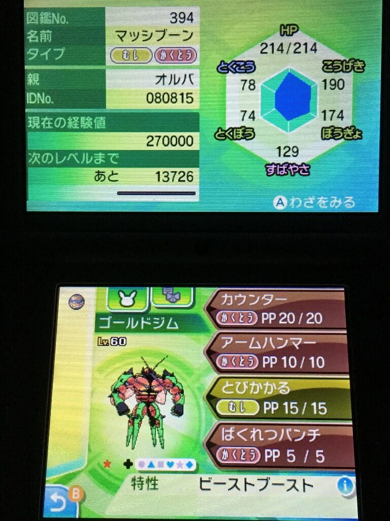 ポケモン 色違いマッシブーン Karma 好きなものを好きなだけ語るブログ ポケモン 色違いマッシブーン Karma 好きなものを好きなだけ語るブログ