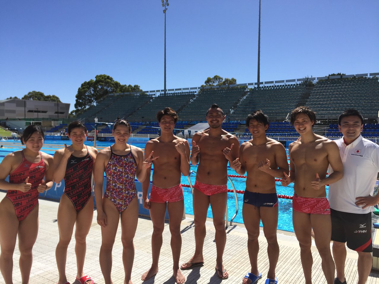 Aquatic Super Series 3ヶ国対抗戦代表選手団がパースに到着