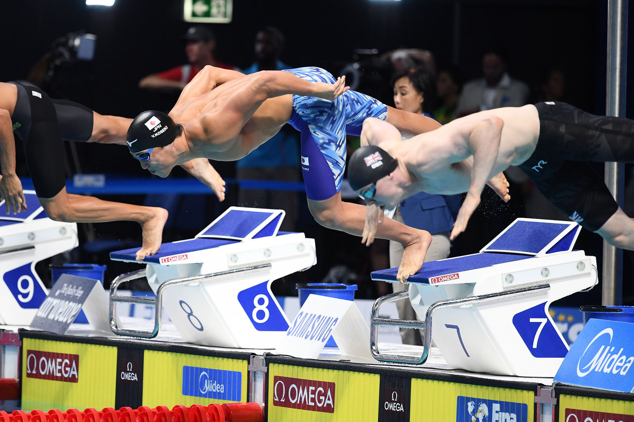 トビウオジャパン 第17回世界水泳選手権 競泳競技1日目の準決勝 トビウオジャパン 第17回世界水泳選手権 競泳競技1日目の準決勝