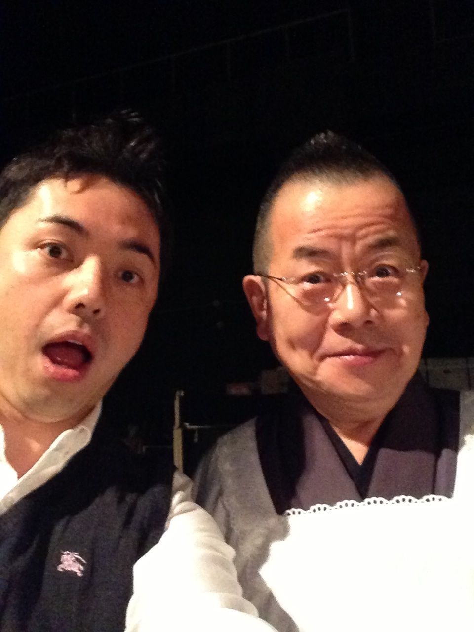 割烹着姿の文珍師匠 桂 春蝶オフィシャルブログ