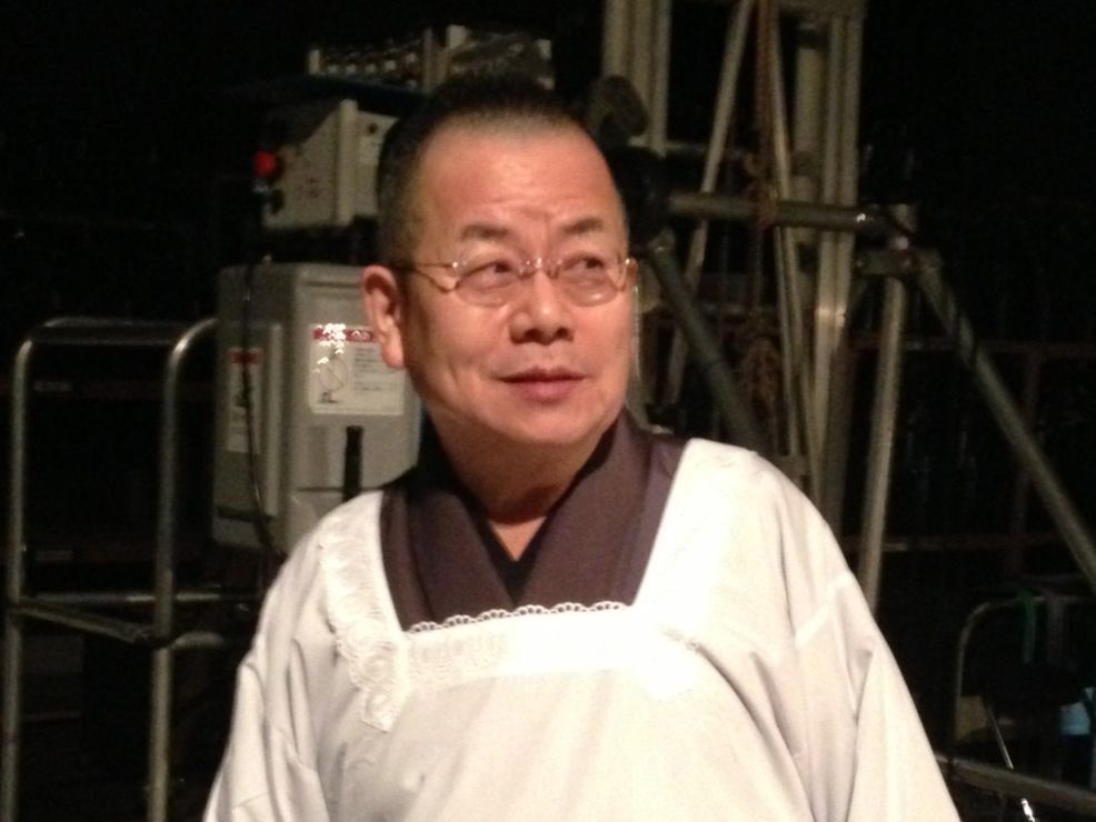 割烹着姿の文珍師匠 桂 春蝶オフィシャルブログ