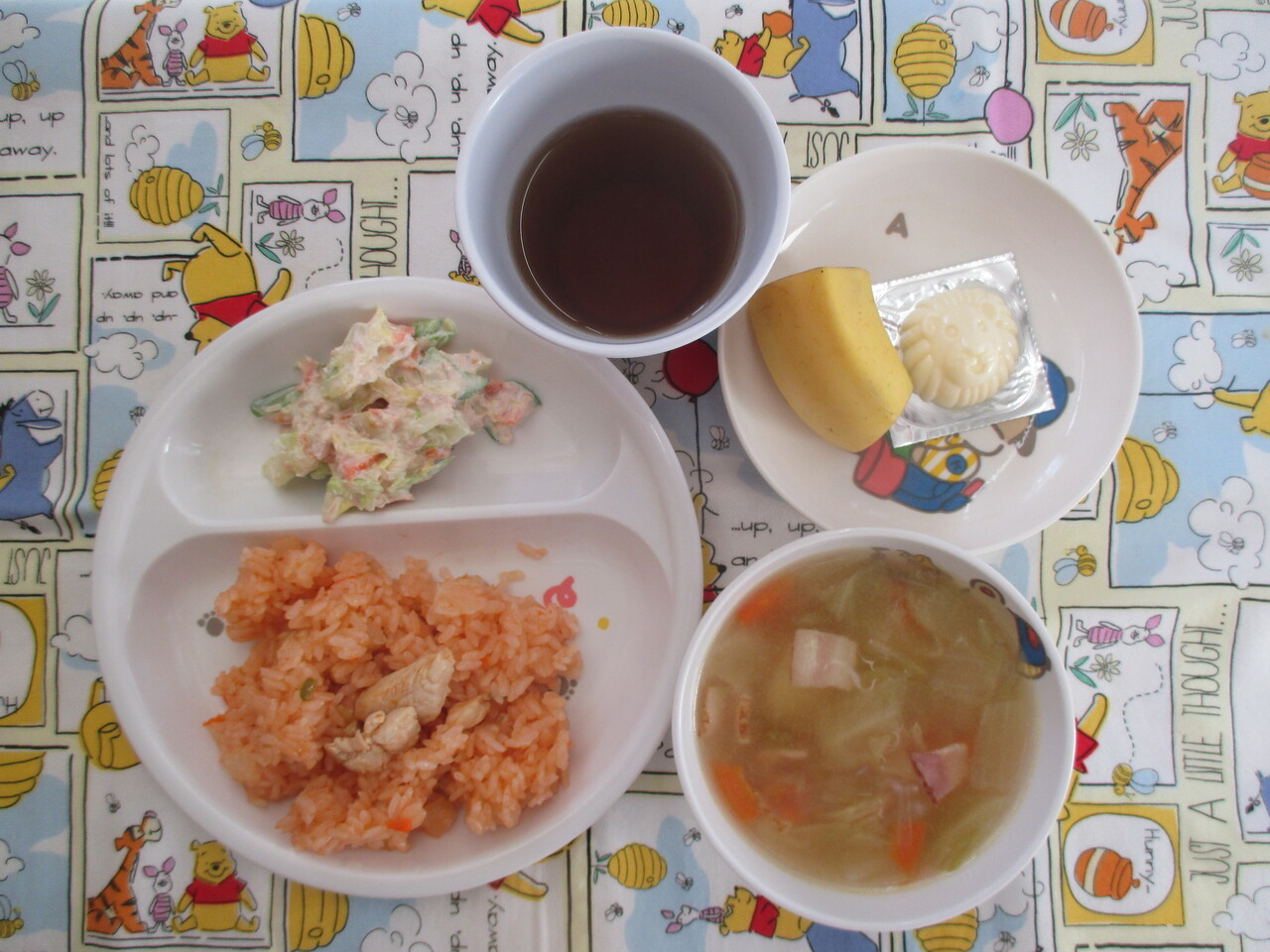 チキンライス 栃尾天使幼稚園 きょうの献立