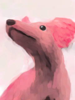 ピンク犬