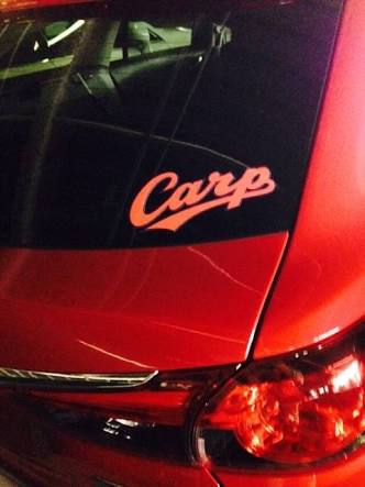 三大車のクソダサステッカー 赤ちゃん乗ってます D A D 今日の野球ニュース