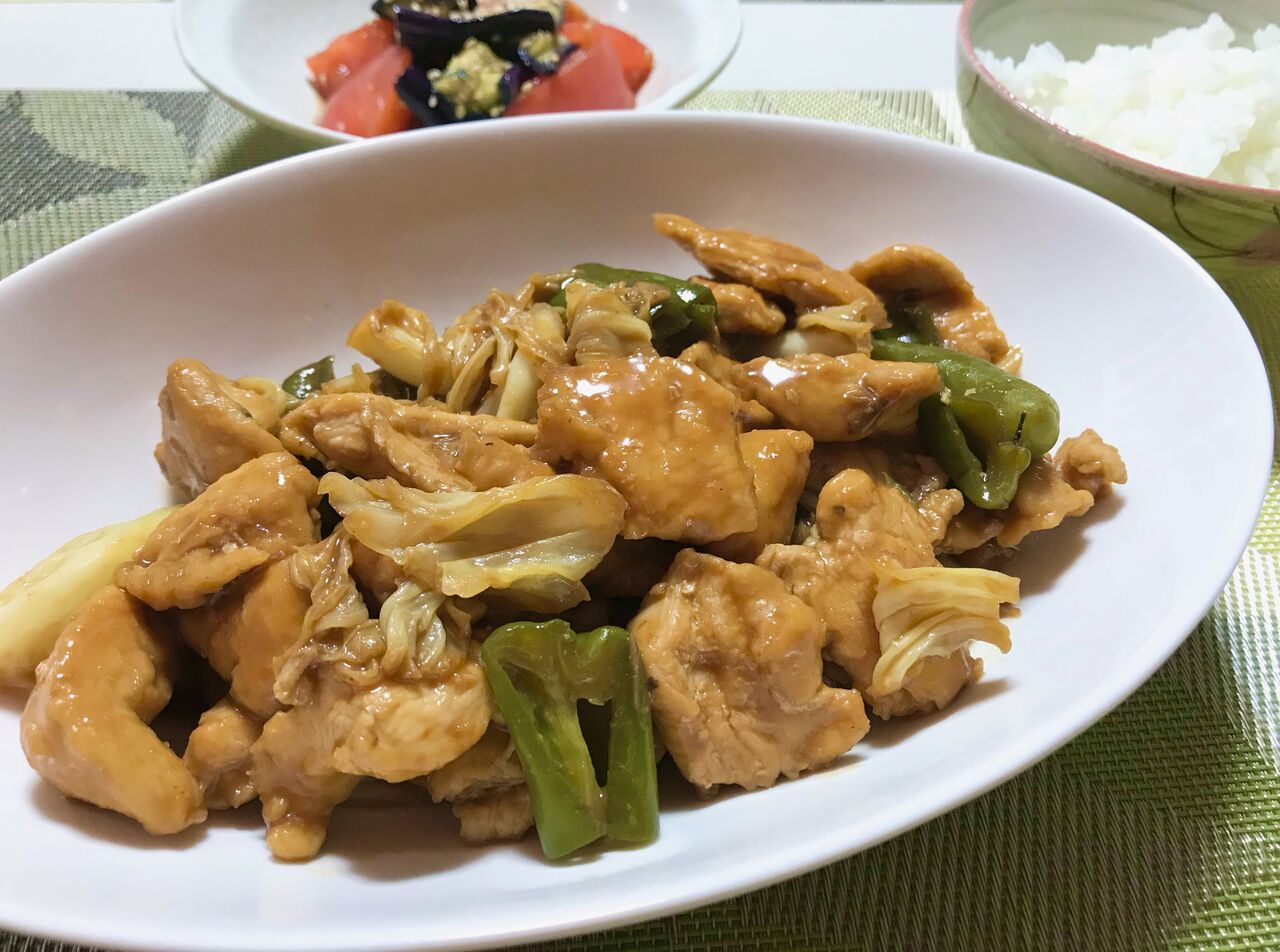 減量飯 鶏むね肉の甘味噌炒め 今日のごはん
