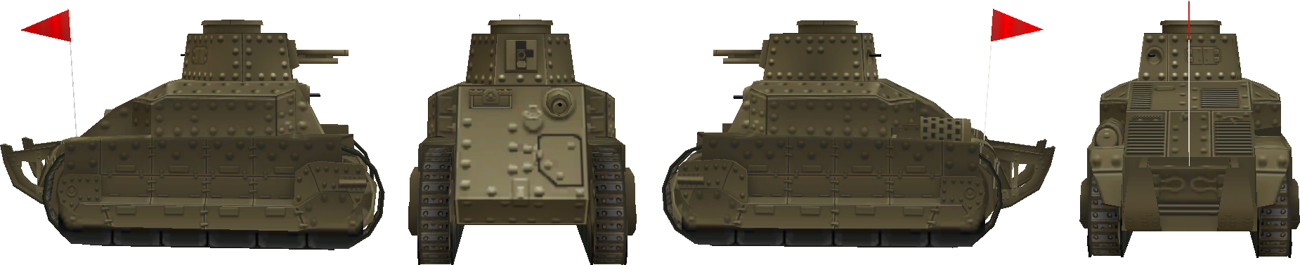 七八式中戦車 と アクラーム王国機甲部隊制服 6bit Resolution