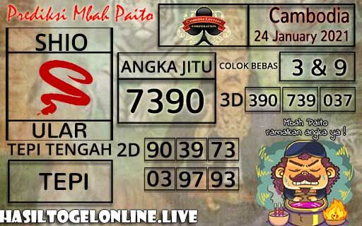 Prediksi Togel Cambodia Minggu 24 January 2021 : TogelmbahpaitoのBlog