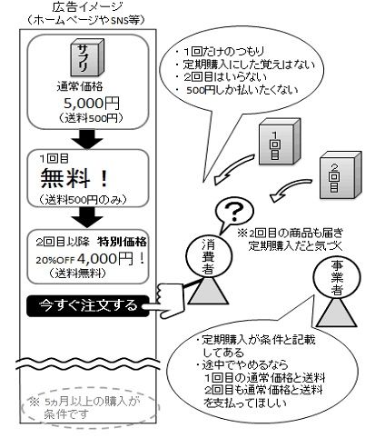 通販の定期購入トラブルと消費者契約法第10条による無効について電子商取引準則の解説 ネット行政書士 遠山桂ブログ