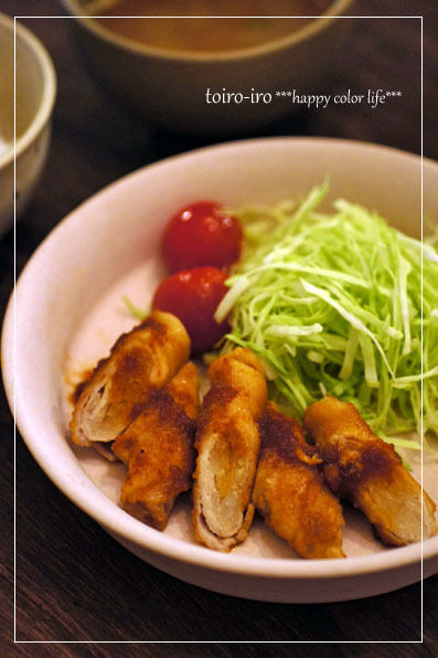 トイロイロ ***happy color life***-肉巻き大根の生姜焼き