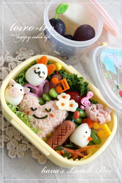 トイロイロ ***happy color life***-ハートちゃんと愉快な仲間たち弁当
