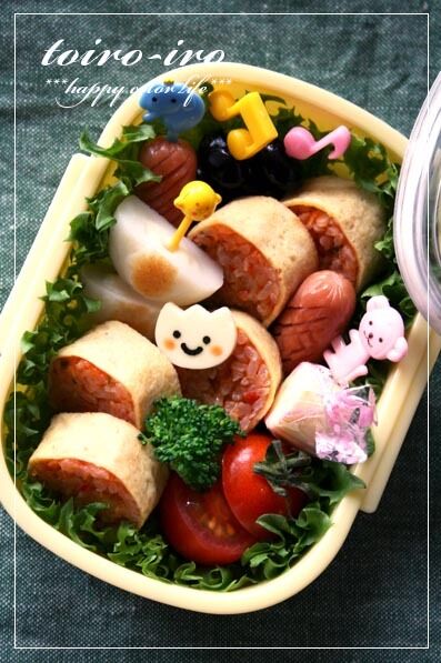 トイロイロ ***happy color life***-オムライスロールのお弁当
