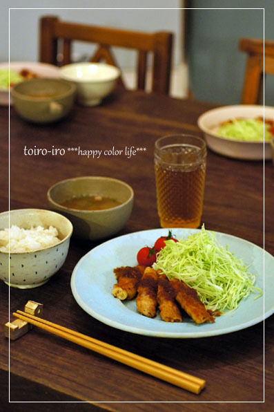 トイロイロ ***happy color life***-肉巻き大根の生姜焼き