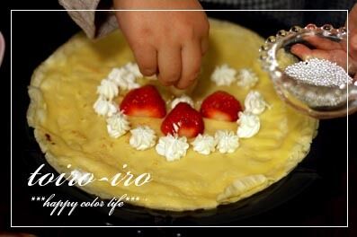 トイロイロ ***happy color life***-クレープ作り