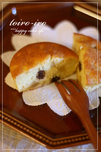 トイロイロ ***happy color life***-フィグとレーズンとアップルのバターケーキ