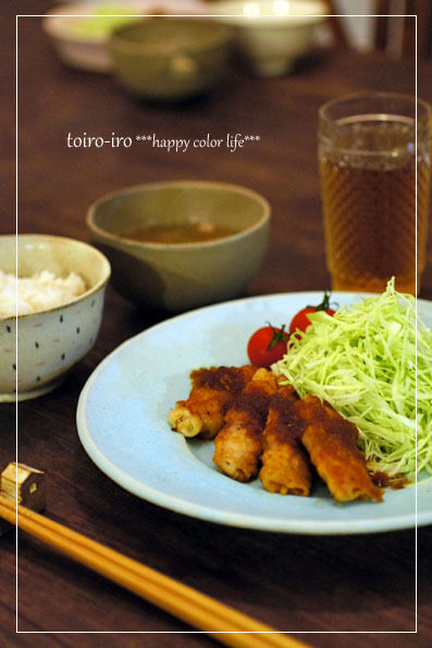 トイロイロ ***happy color life***-肉巻き大根の生姜焼き