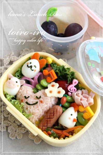 トイロイロ ***happy color life***-ハートちゃんと愉快な仲間たち弁当