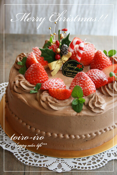 トイロイロ ***happy color life***-生チョコクリームのクリスマスケーキ