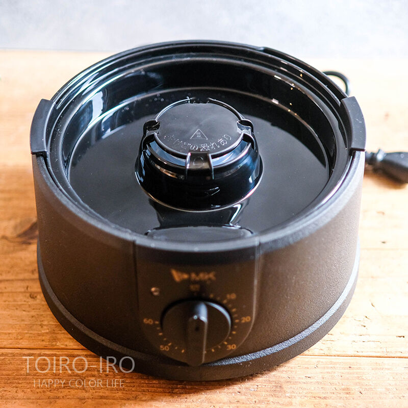 MK EM-215K 蒸し器 (黒) 電気せいろ 蒸し器 TEGARU=SEIRO EM