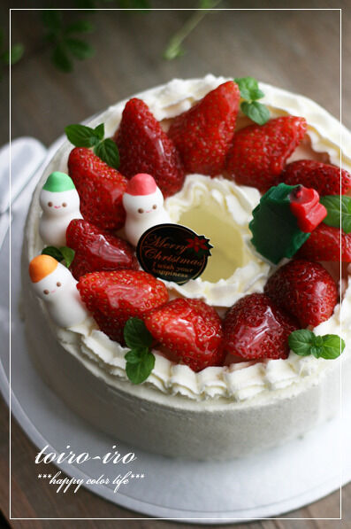 トイロイロ ***happy color life***-クリスマスデコレーション　シフォンケーキ