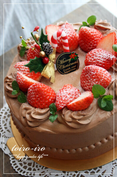 トイロイロ ***happy color life***-生チョコクリームのクリスマスケーキ