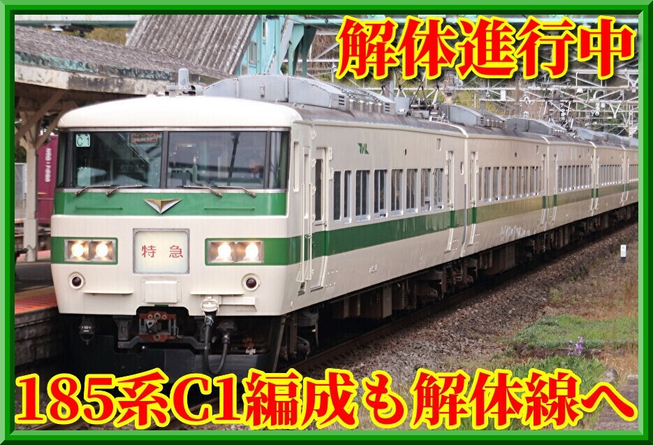 無残】185系C1編成クハ185-102など解体中 : 湘南色の部屋（Shonan