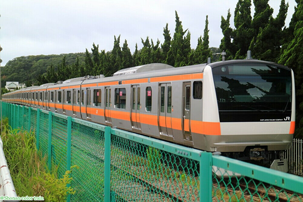 中央快速線E233系0番台T71編成がJ-TREC横浜を出場12年ぶりの