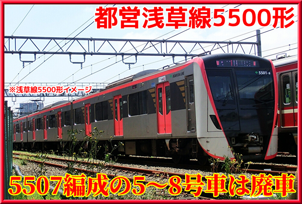 6086 都営浅草線5500形 都営5500形 浅草線後期車アンテナ付 8両 | 鉄道模型店