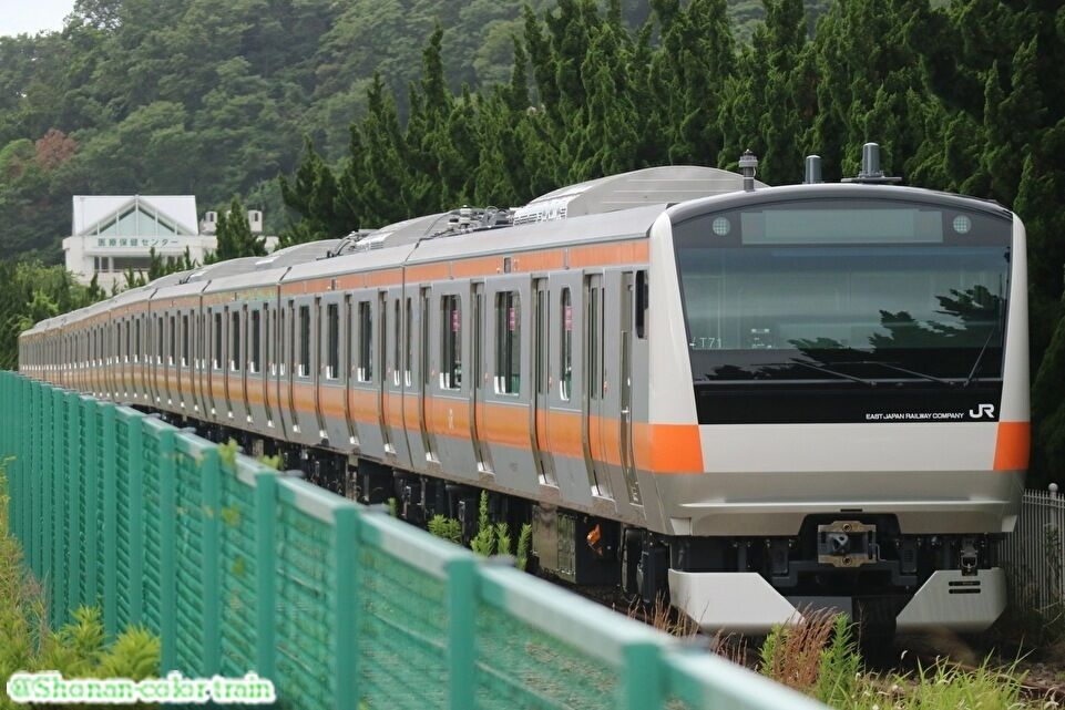 JR東日本】中央線E233系0番台トタT71編成による試運転が根府川駅