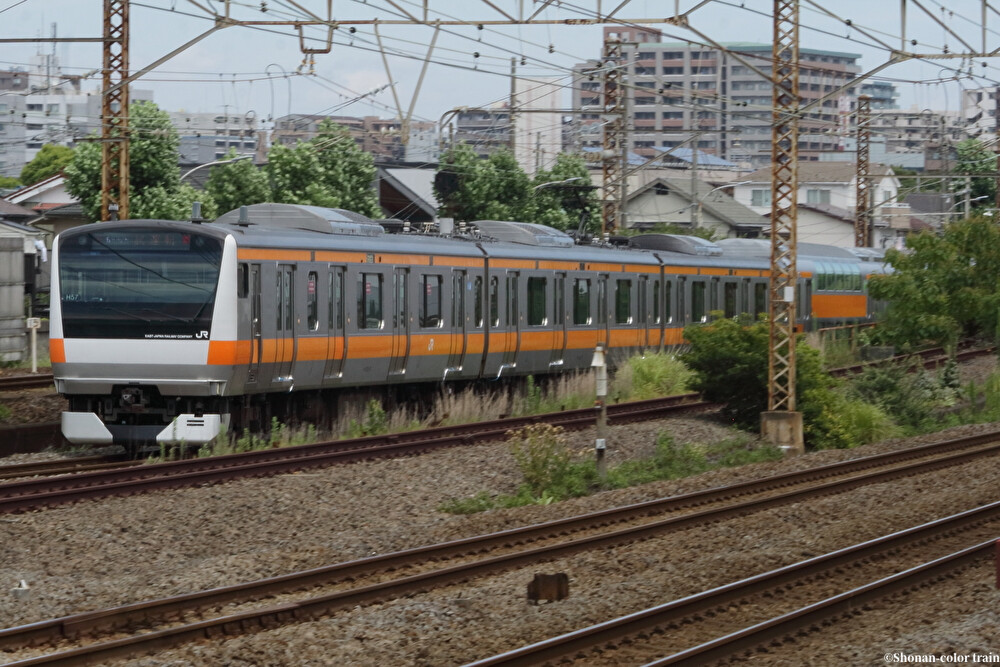 国府津試運転続く】中央線E233系H57編成が中央線・東海道貨物線