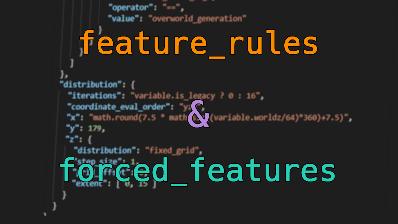 Feature Rules Forced Featuresを攻略する Minecraft とかさんのブログ