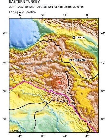 トルコ震源地