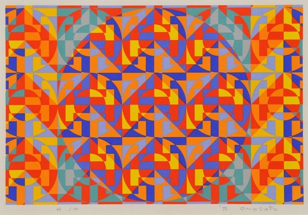 ☆オノサト・トシノブ シルクスクリーン 「Silk-53」1972 オノサト