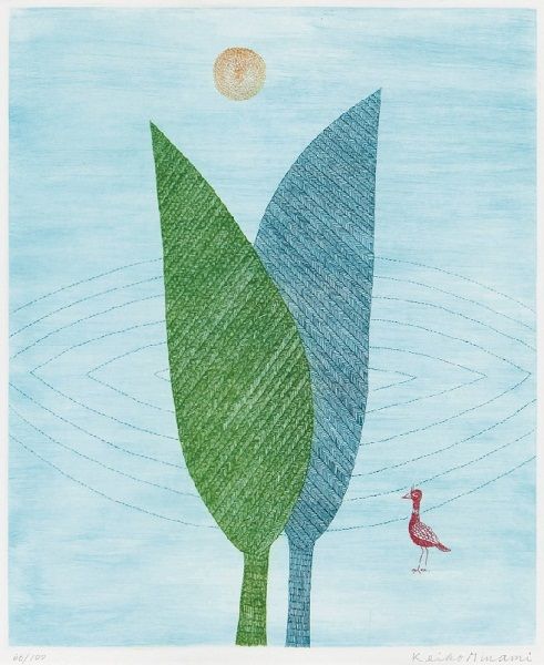 南桂子「林の中の鳥」1961年 銅版画 南桂子「林の中の鳥」1961年 銅版画