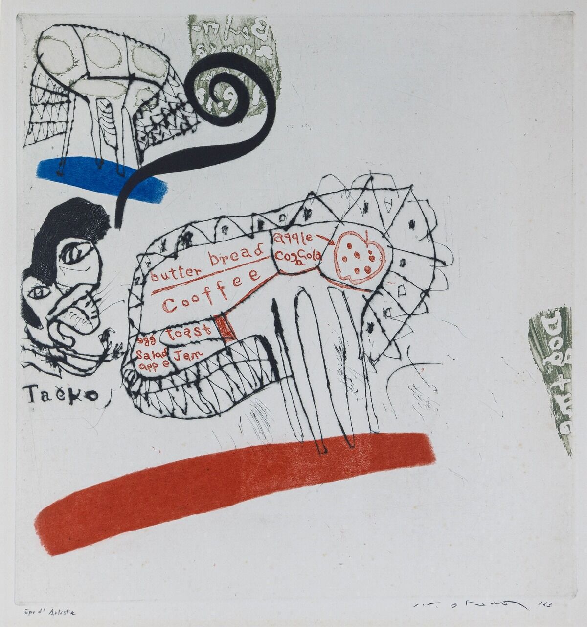 池田満寿夫の初期銅版画「白い岩石」と代表作「聖なる手1