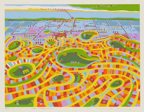 ☆木村利三郎 シルクスクリーン「57st&5th AVE NEW YORK」