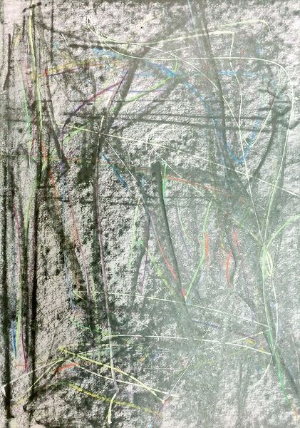 堀尾貞治 2009年作・馬をテーマにした書とドローイング 2点セット 堀尾貞治 2009年作・馬をテーマにした書とドローイング 2点