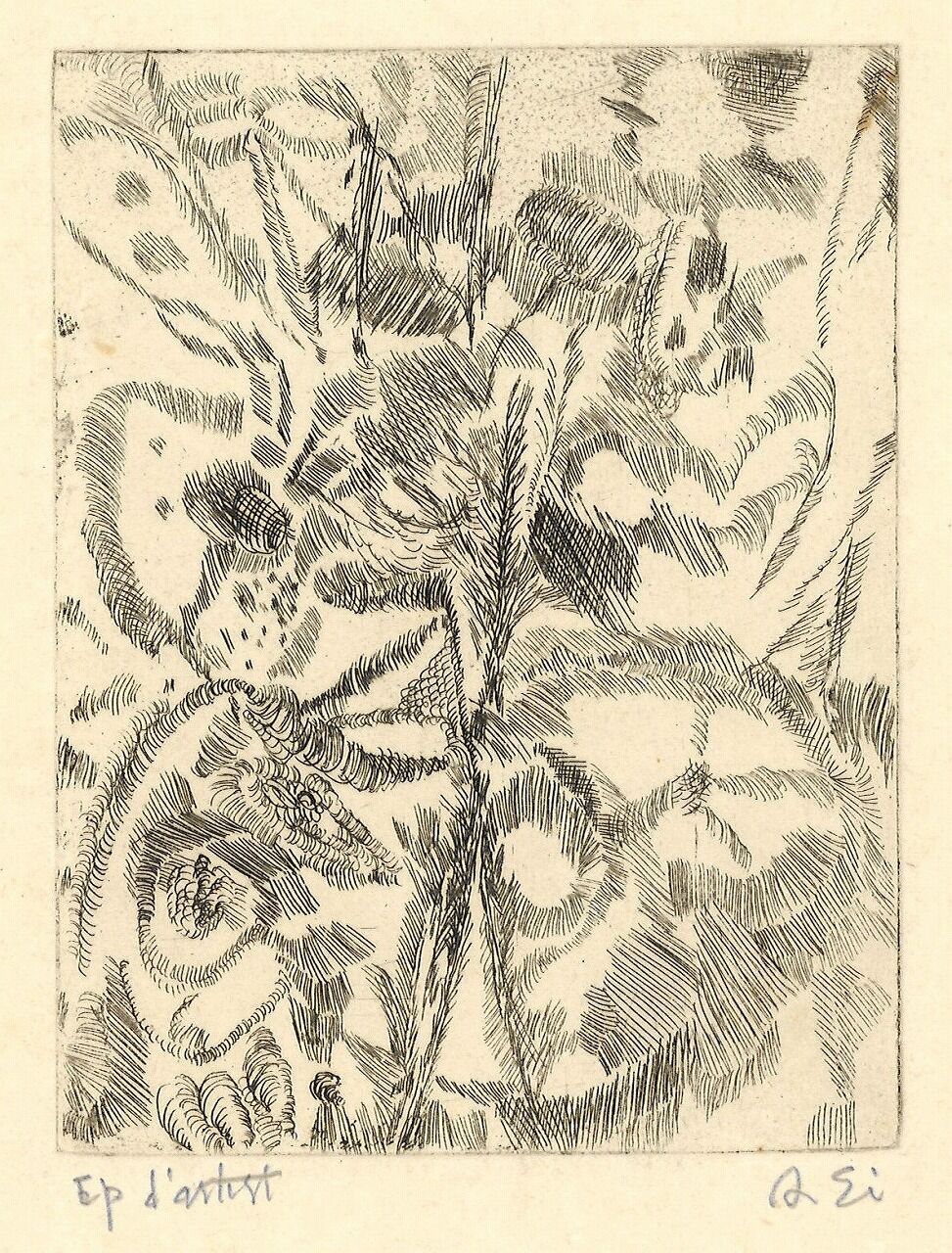 No.7 瑛九 銅版画