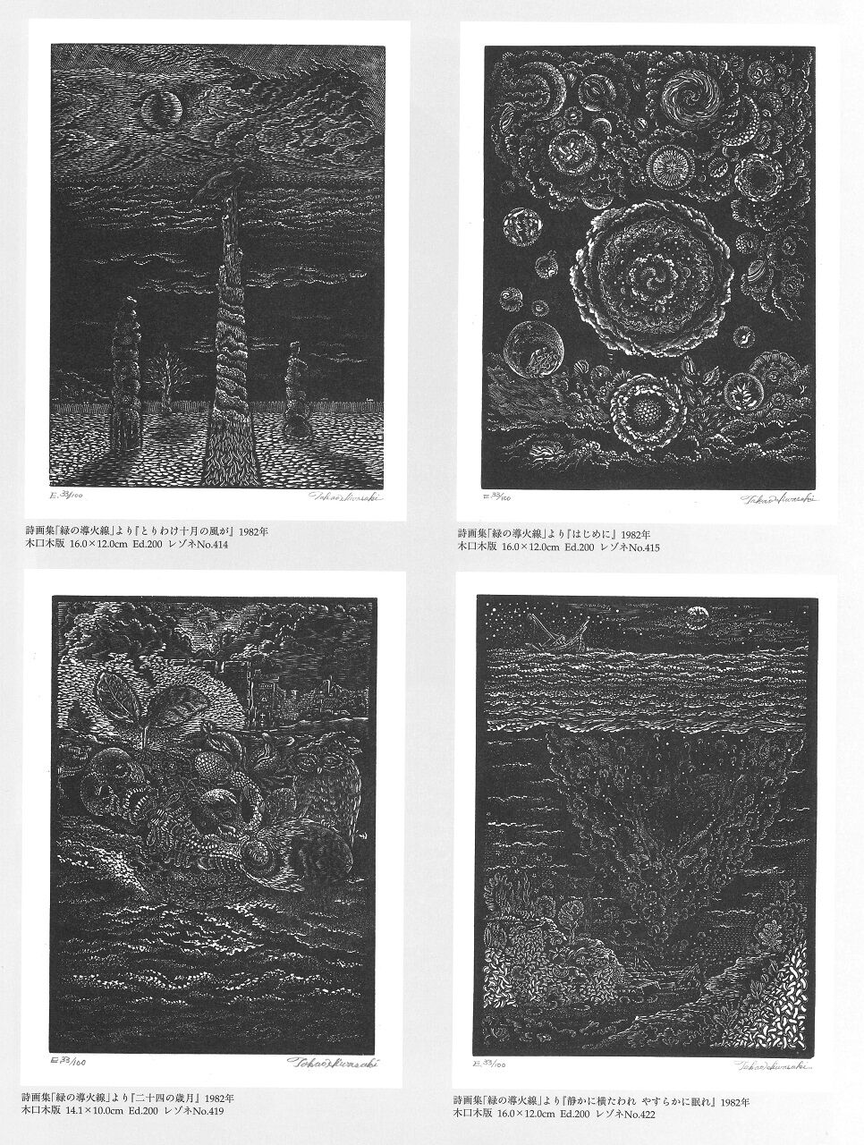 谷川渥「日和崎尊夫 星と薔薇」版画掌誌ときの忘れもの第5号より 