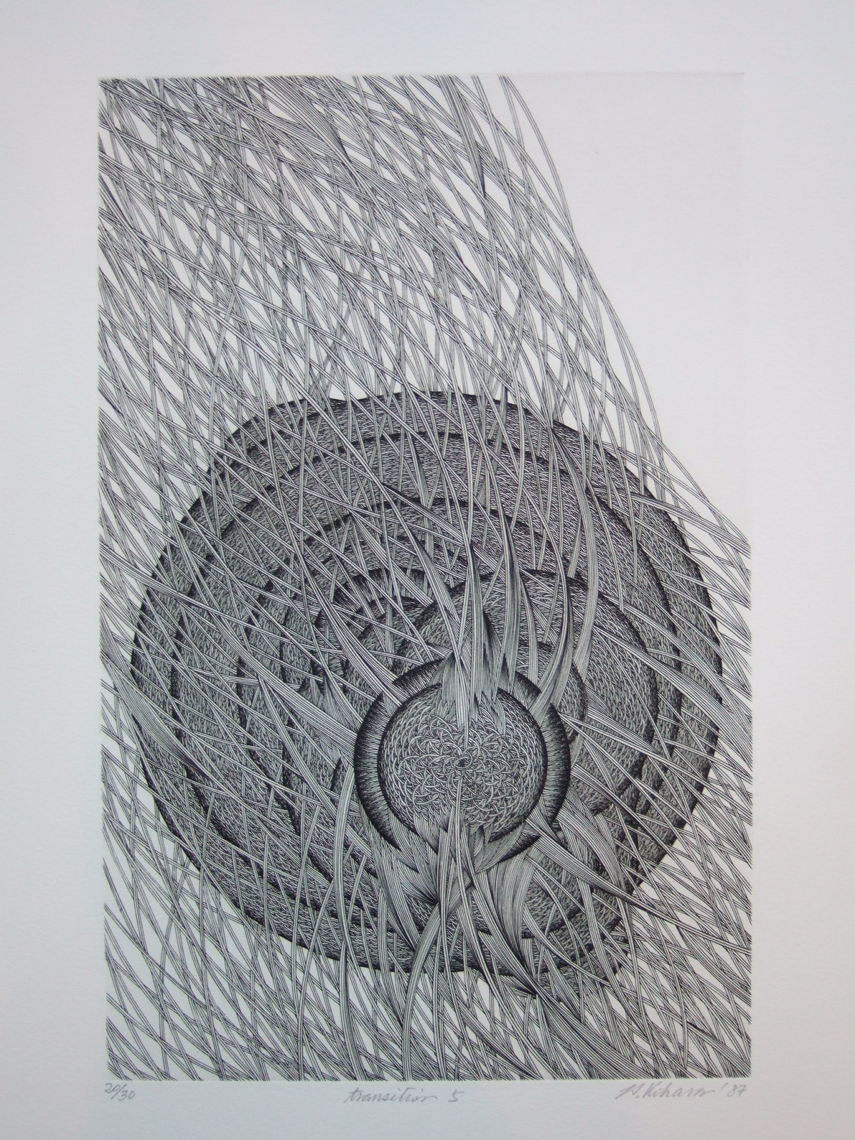 木原康行 銅版画「planets」直筆サイン 1982年 絵画 シートのみ 木原康行・ビュランの名手～お薦め作品 : ギャラリー ときの忘れもの