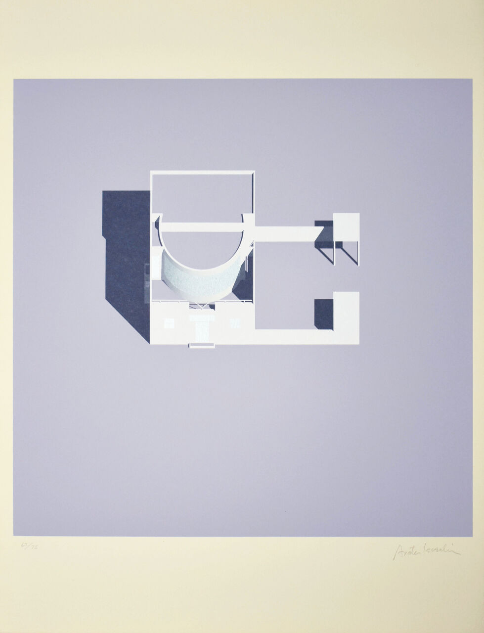 磯崎新「ヴィッラAo」 1978年 シルクスクリーン 磯崎新「ヴィッラAo」 1978年 シルクスクリーン - メルカリ