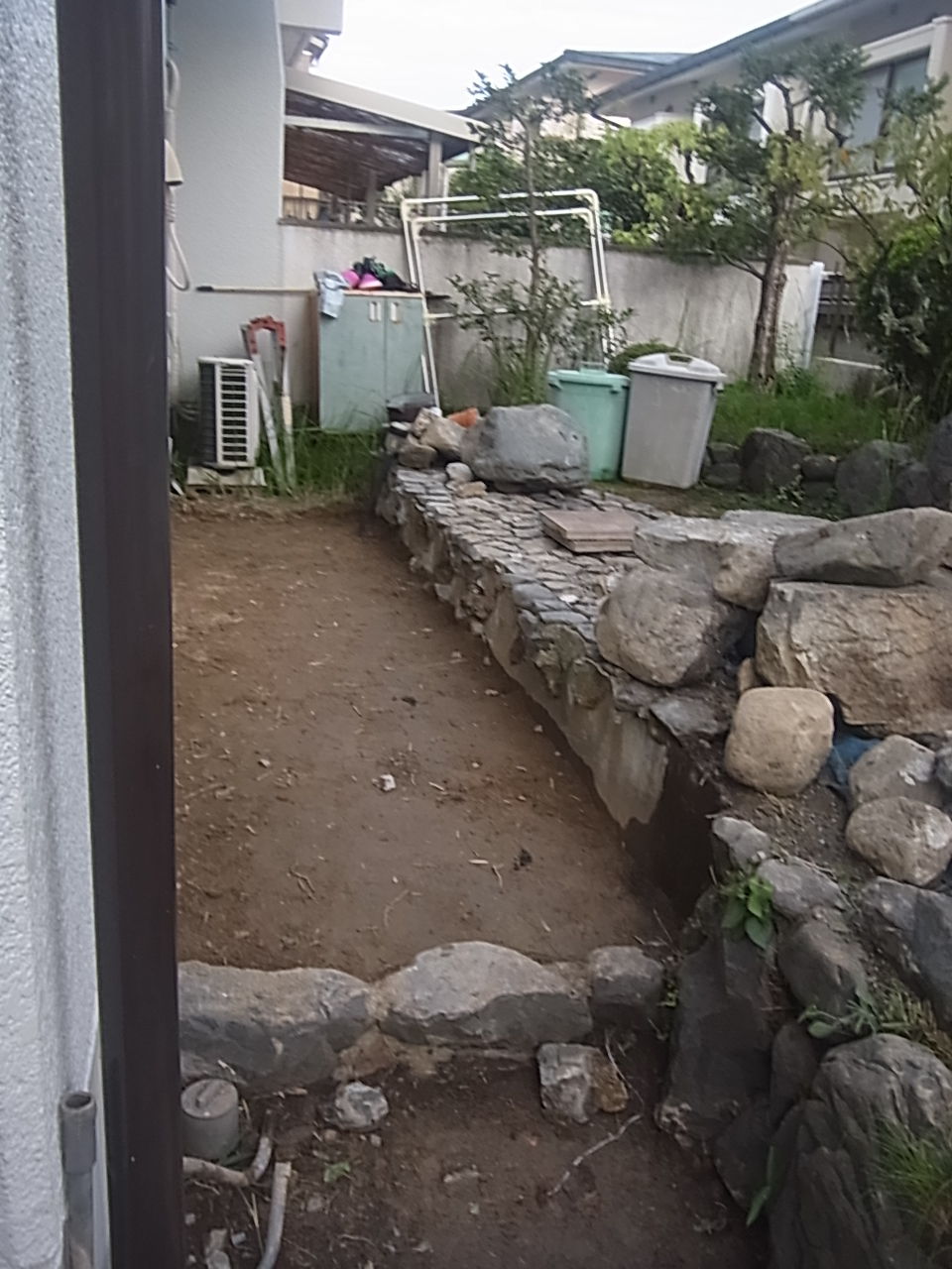 お庭の改修工事 京都市右京区の植木屋 土岐造園の現場日誌