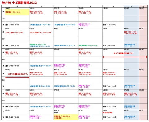 ●2022.7.25～中３夏期日程笠井　個別入力もした