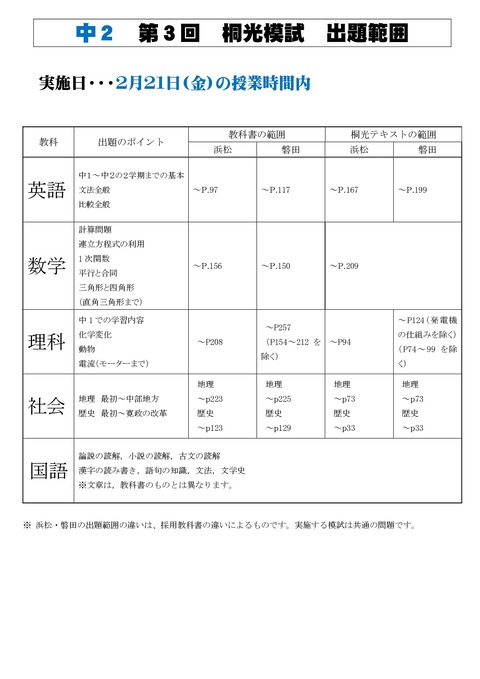 Microsoft Word - 2019第3回桐光模試 出題範囲B5-02