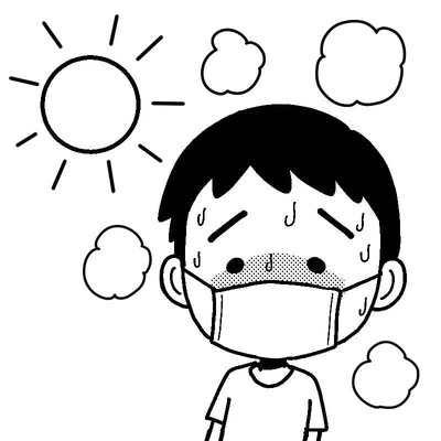 mask-heatstroke-boy-mono