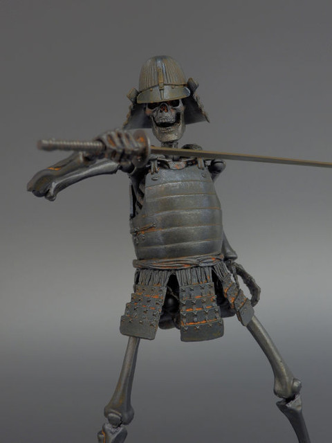 海洋堂 KT Project KT-009 タケヤ式自在置物 骸骨武者 -鉄錆地調