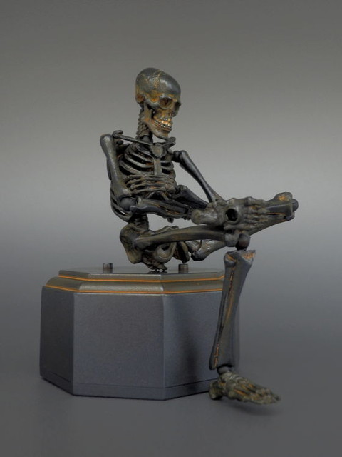 r*l様 海洋堂 タケヤ式自在置物/KT Project 骸骨武者 鉄錆地調 K タケヤ式自在置物 KT-009 骸骨武者 (がいこつむしゃ) 鉄錆地調｜KT