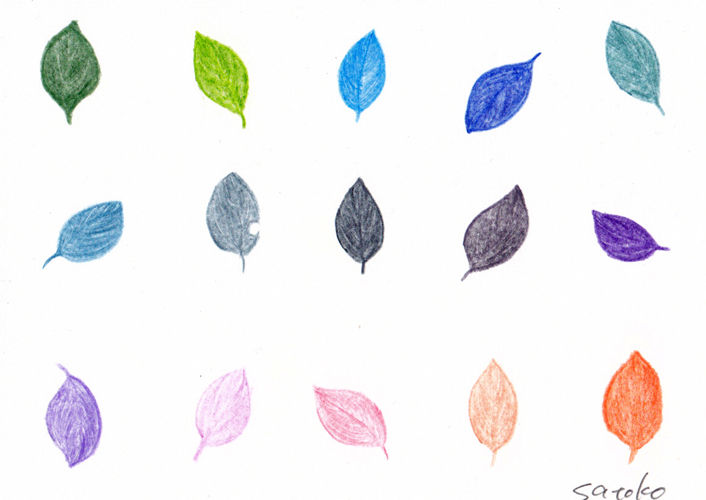 色々葉っぱ Tokotokoイラストさんぽ道